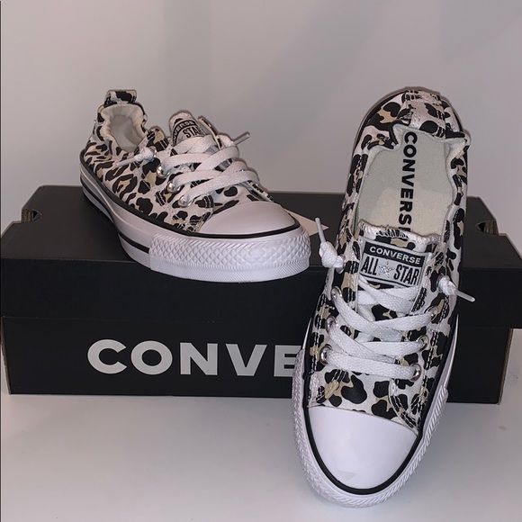 womens converse shoreline leopard